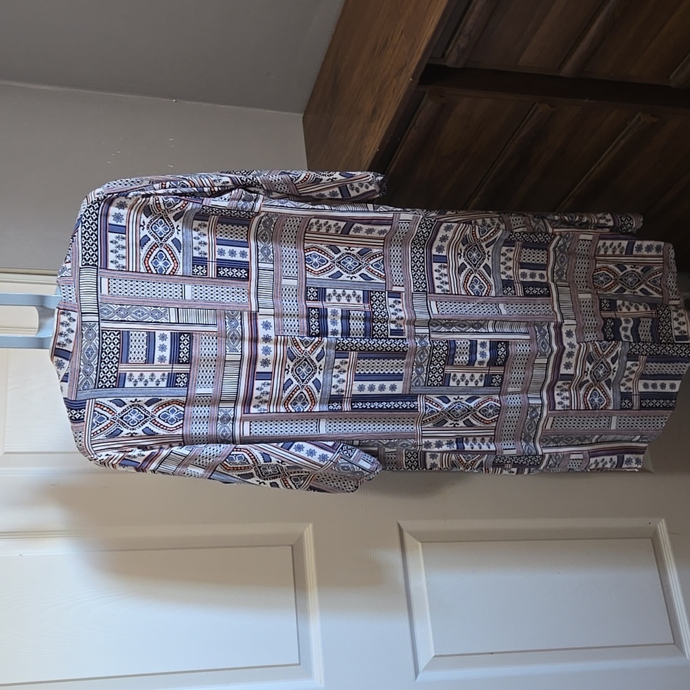 Geometric Patterned Kimono Cardigan - Picture 4 of 7